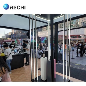 RECHI手机商店设计零售展示和商店固定装置现代木质展示柜台桌子和手机配件搁板单元 - Product Image 3