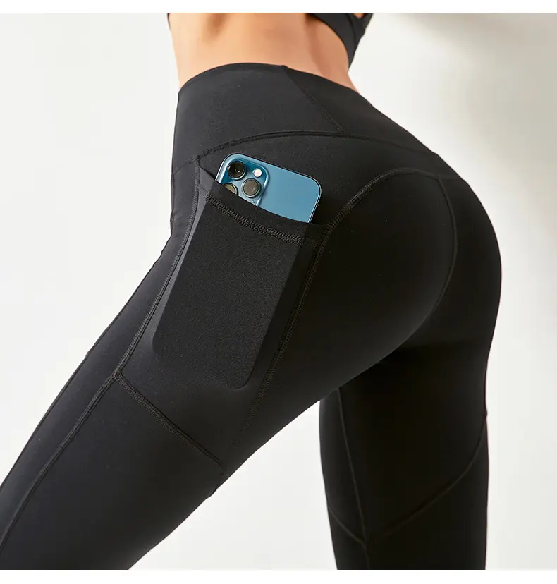 2xl plus size yoga sport butt lift leggings da donna con tasche pantaloni sportivi da corsa ad alta elasticità grande taille femmes leggings