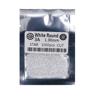 All Size China Wholesale 3A Grade 1000pcs/pack 0.8mm-3.0mm Cz Stones Loose Cz Round Star Cut White Color Cubic <strong>Zirconia</strong>