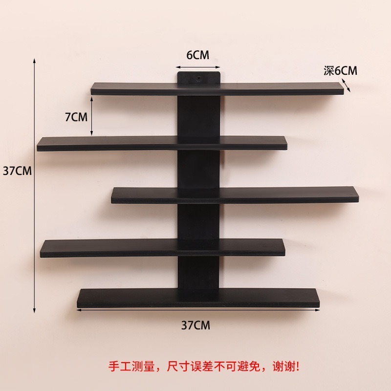 Five-tier black figurine shelf