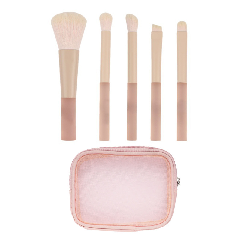 Mini peach pink 5-piece set-with storage bag