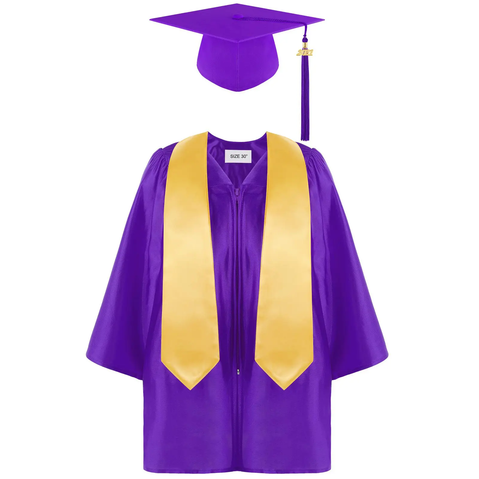 Venta al por mayor niños Kindergarten Preescolar Vestido de Graduación y Gorra con 2023 Borla conjunto Niños Vestido de Graduación