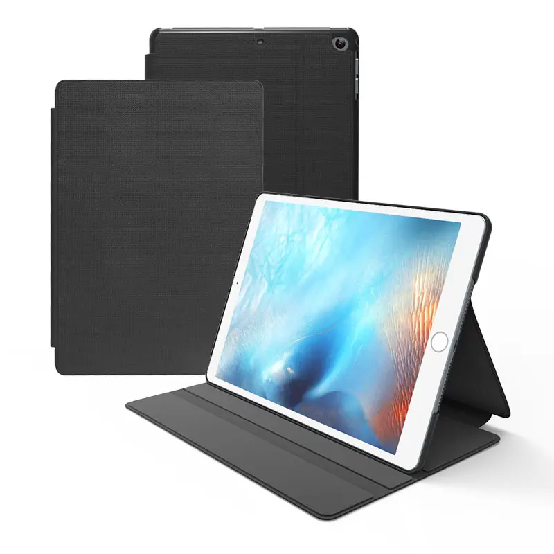 Housses de tablette Ultra fines en cuir PU doux au toucher noir pour ipad 5/6/7 9.7 pouces pro pad housse de protection pour tablette