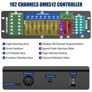 DMX512 <strong>Controller</strong> 192 Channel <strong>DMX</strong> Light <strong>Controller</strong> <strong>DMX</strong> Consoler <strong>DMX</strong> <strong>Controller</strong> for Dj Lights Party Bar Disco Club Stage Lights