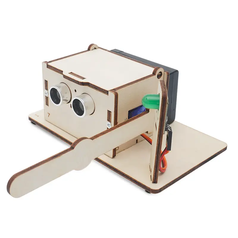 Fábrica directa Diy Mini madera eléctrica inteligente barrera puerta Kit ciencia ingeniería juguetes para niños