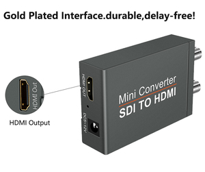 カメラプロジェクターSDIDCR用のSDIループ1080Pオーディオビデオスプリッターコンバーターを備えたSDI-HDMIコンバーターアダプター - Product Image 3