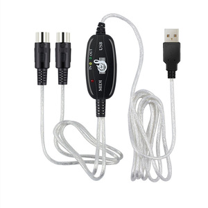 Convertidor de Cable USB a MIDI, 2 en 1, para sintetizar música, estudio, teclado, interfaz, adaptador de enchufe de Cable, 16 canales - Product Image 1