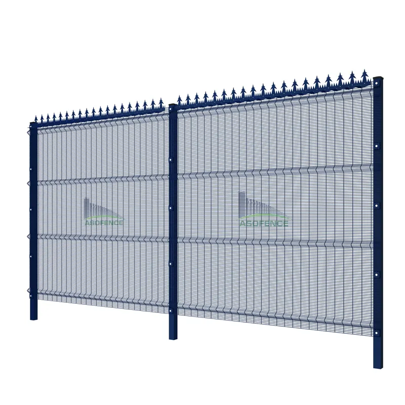 1.8*2.4m High Security Anti-klettern 358 Fence Powder Coated Clear Vu Fence