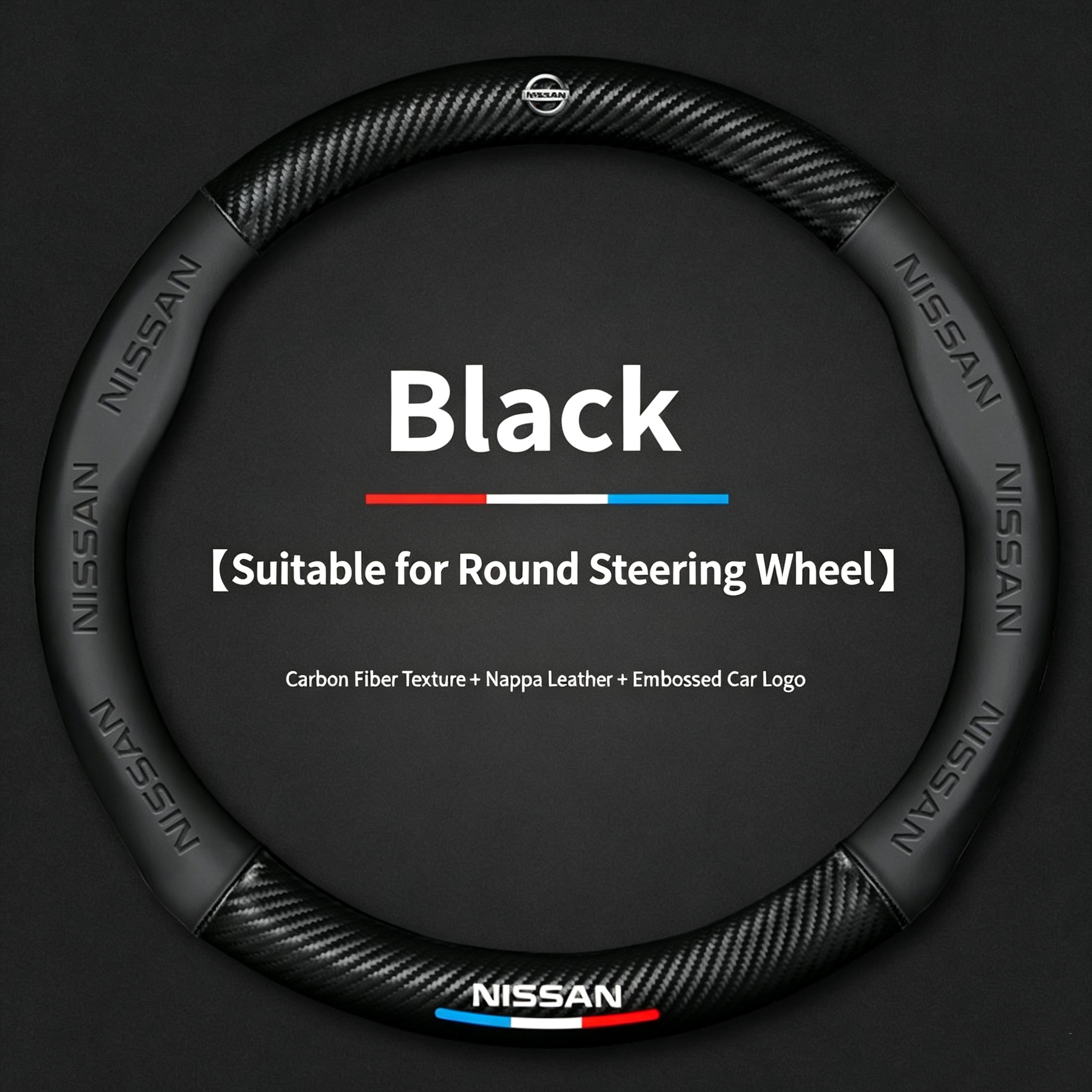 Black Round-shaped with Logo
