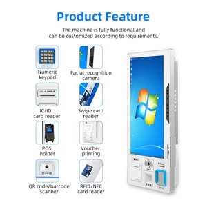 SSwipe Card <strong>Reader</strong> Flat Touch Screen Rfid/nfc Card Qr Barcode Scan Cashless Payment Self Order Pizza Kiosk Machine - Product Image 3