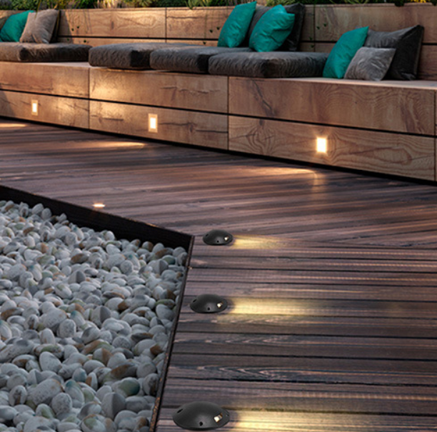 Lumière latérale transmettant la lampe enterrée encastrée LED lampadaire projecteur extérieur étanche projecteur