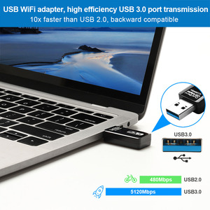 卸売ミニUSBWi-Fiワイヤレスアダプターac1300コンピューターLANカードPCデスクトップコンピューター用USBWiFiアダプター - Product Image 2