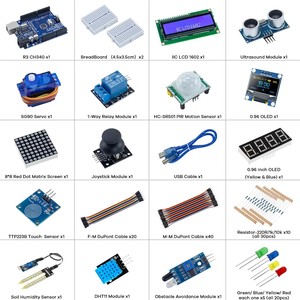 Geeignet für Arduino R3 verbessertes Entwicklungs board LCD1602 OLED 0.96 Anfänger-Lern kit
