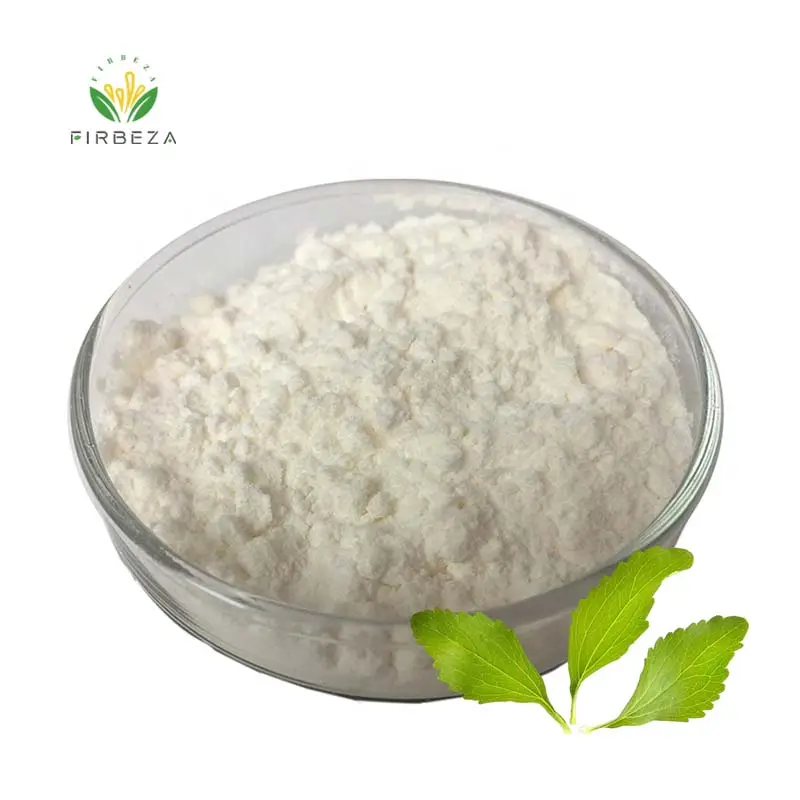 Extracto de hoja de Stevia orgánico puro, polvo de rebaudiósido al 98%, al mejor precio, venta al por mayor