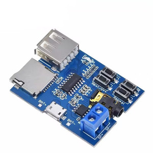 マイクロUSBMP3モジュールTFカードUディスクMP3フォーマットデコーダーボードアンプデコードオーディオプレーヤーモジュール3.7-5.5V - Product Image 1