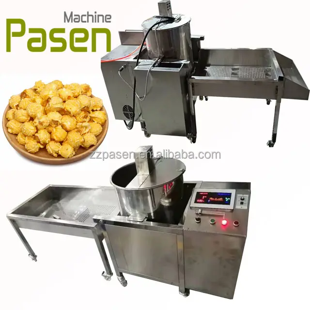 Machines industrielles à pop-corn sucré au caramel entièrement automatiques Snack commercial Pop Kettle Corn