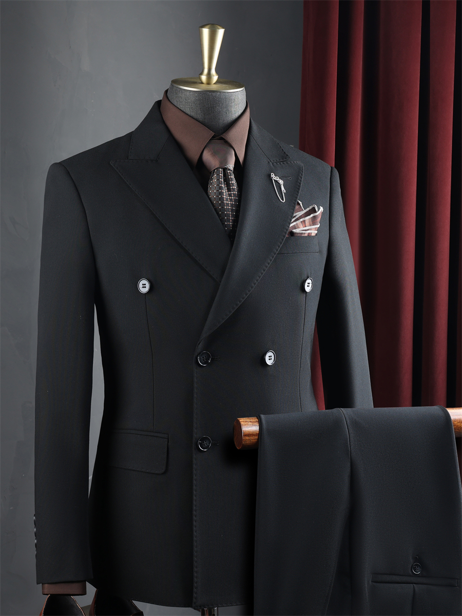 8066 Noir (costume + gilet + pantalon)