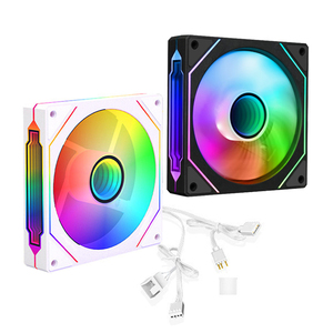 QiuzAim 120mm prisma 4Pro RGB ventilatore con sincronizzazione ARGB alto flusso d'aria CFM 1.5mm-H2O pressione statica a basso rumore 10-26dBA per PC costruire - Product Image 1
