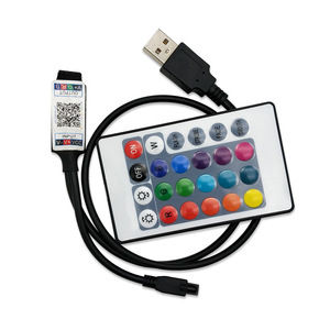 Usb кабель для мобильного телефона для управления через приложение входит ПДУ с 24 кнопками СВЕТОДИОДНЫЙ Контроллер ТВ фон настенный светильник умный музыкальный контроллер - Product Image 4