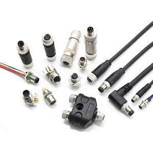 LECHUAN M8 M12 Overmolded bağlayıcı LED kablo fiş dairesel 3/4/5/6/8 Pin düz erkek dişi vida eklem 4P 3P kablo montaj - Product Image 6