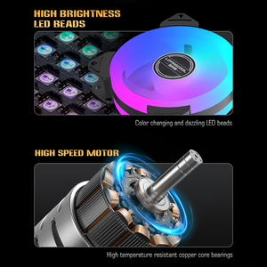 Lovinglcool 2heatpipe CPU Cooler argb PWM Led RGB 12V tương thích Intel cho máy tính chơi Game trường hợp tản nhiệt không khí tản nhiệt - Product Image 3