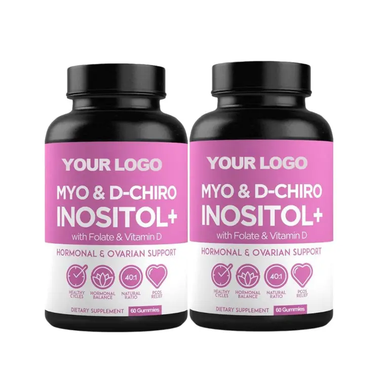 Bán Sỉ Kẹo Cao Su Điều Trị Sinh Sản Myo-inositol & D-chiro Cân Bằng Nội Tiết Tố & Kẹo Dẻo Hỗ Trợ Buồng Trứng Khỏe Mạnh Có Vitamin D