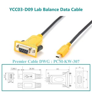สายเคเบิลข้อมูลขนาดเล็กแบบ USB ไปยัง RS232ในแล็บสายเคเบิลวิเคราะห์ความสมดุลพร้อมชิป FTDI เครื่องพิมพ์เครื่องชั่งอิเล็กทรอนิกส์ที่เข้ากันได้กับ YCC03-D09 Sartorius - Product Image 4