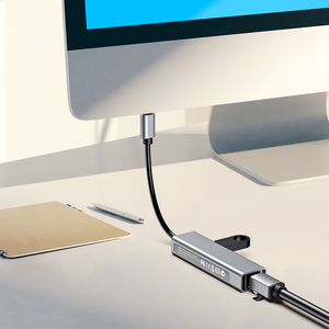 Hub 4 in 1 tipo C USB C a Gigabit Ethernet RJ45 adattatore LAN per PC Usb Hub 3.0 con adattatore di alimentazione - Product Image 5