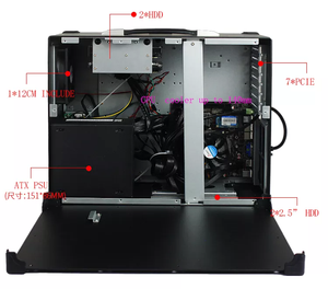 Nuevo modelo portátil industria computadora 17,3 pulgadas 1920*1080 resolución Atx Matx PC chasis de computadora con teclado - Product Image 3