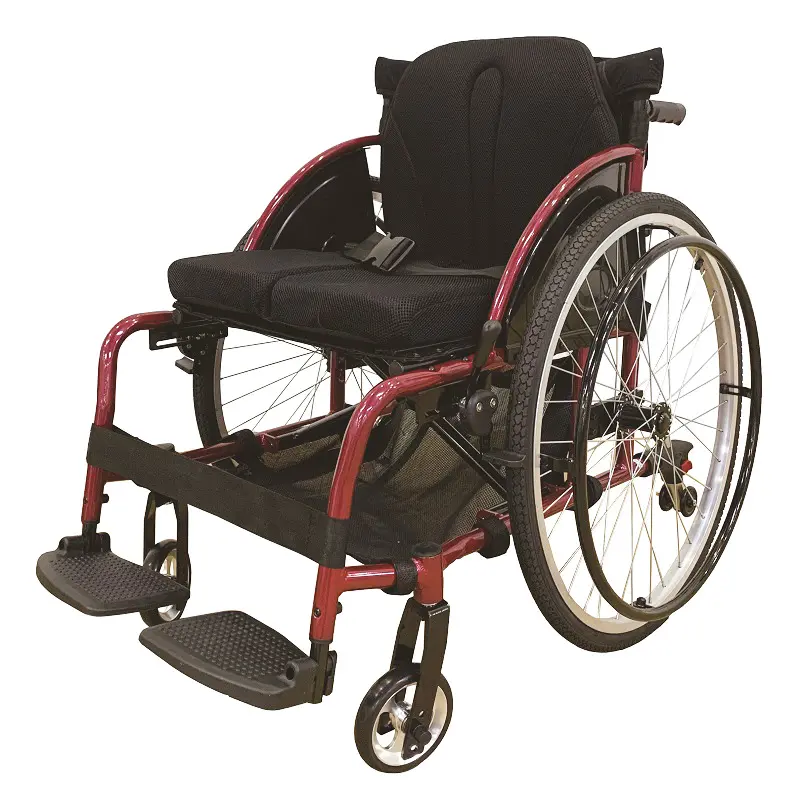 Silla de ruedas deportiva de alta calidad, deporte activo, silla de ruedas de aluminio Manual ligera de 24 pulgadas