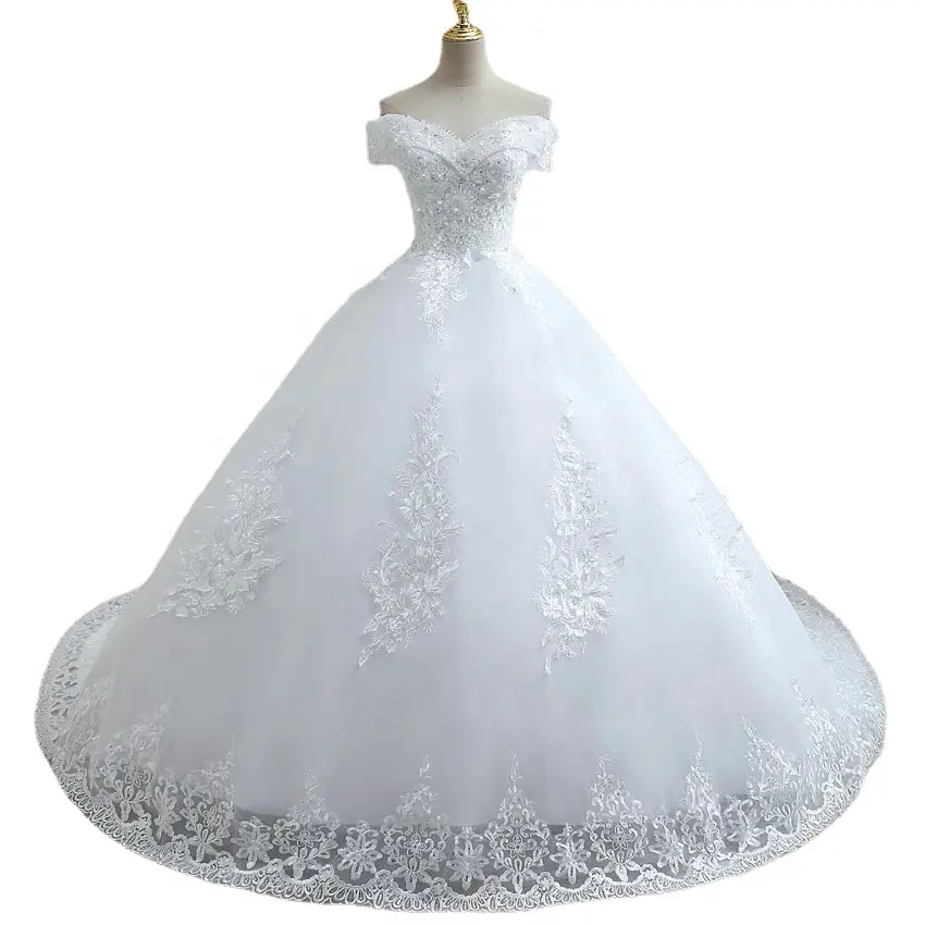 Evening New Dress Wedding Dresses Bridal Gown Glow Long train French Bride Tassel Luxury Dress For Women