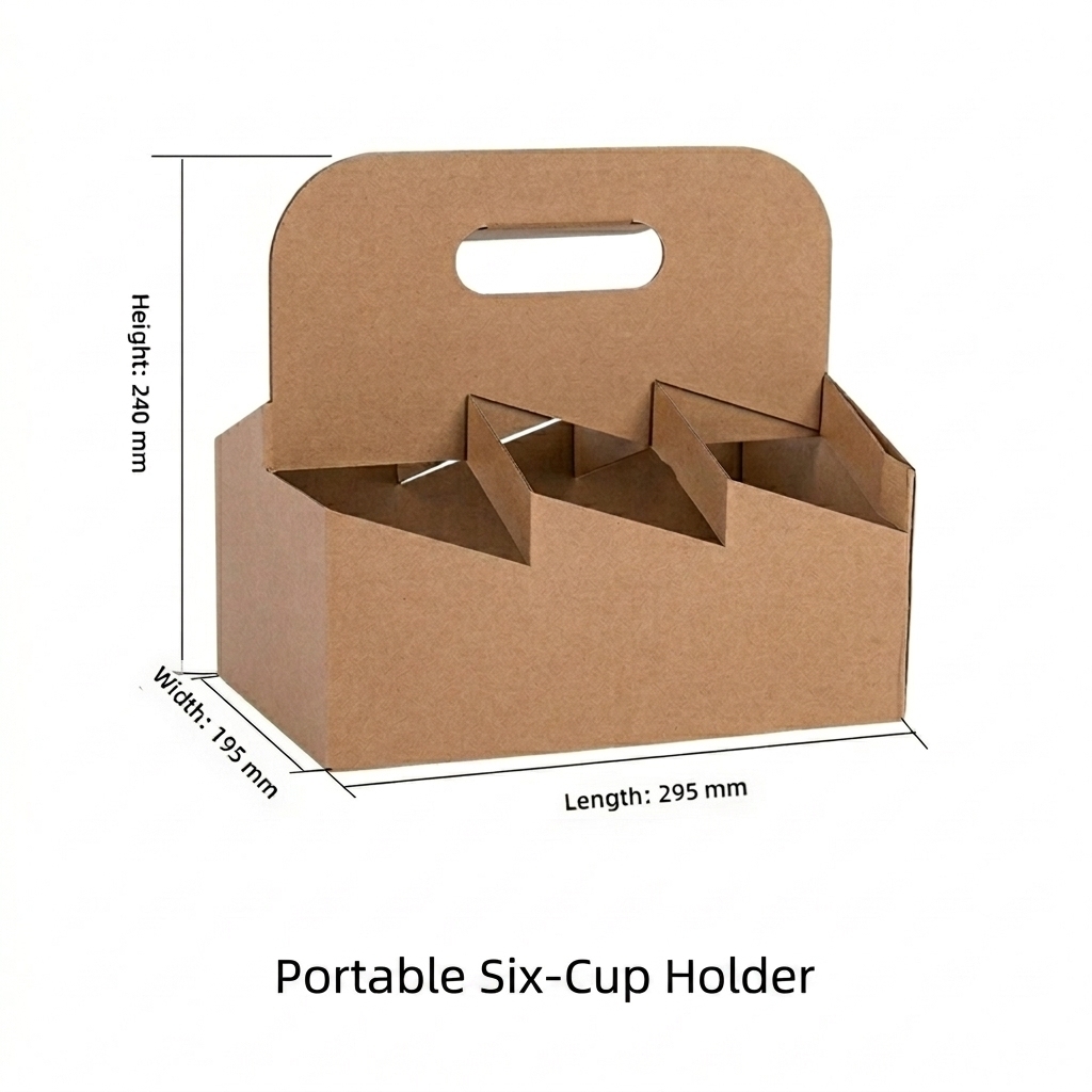 Brown 6-Cups Carrier