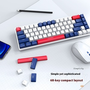 Personalizado 68 Teclas Bluetooth Inalámbrico Tres Modos RGB Efecto de Luz Hot Plug Teclado Mecánico DE LA Computadora PARA LA Oficina del Juego - Product Image 3