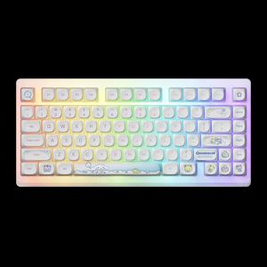 AKKOTOP75B Yugui Dog Mechanical <strong>Keyboard</strong> PBT Keycaps Three-mode Hot-swappable Light Guide Columns Cute Cartoon Official Version - Product Image 4
