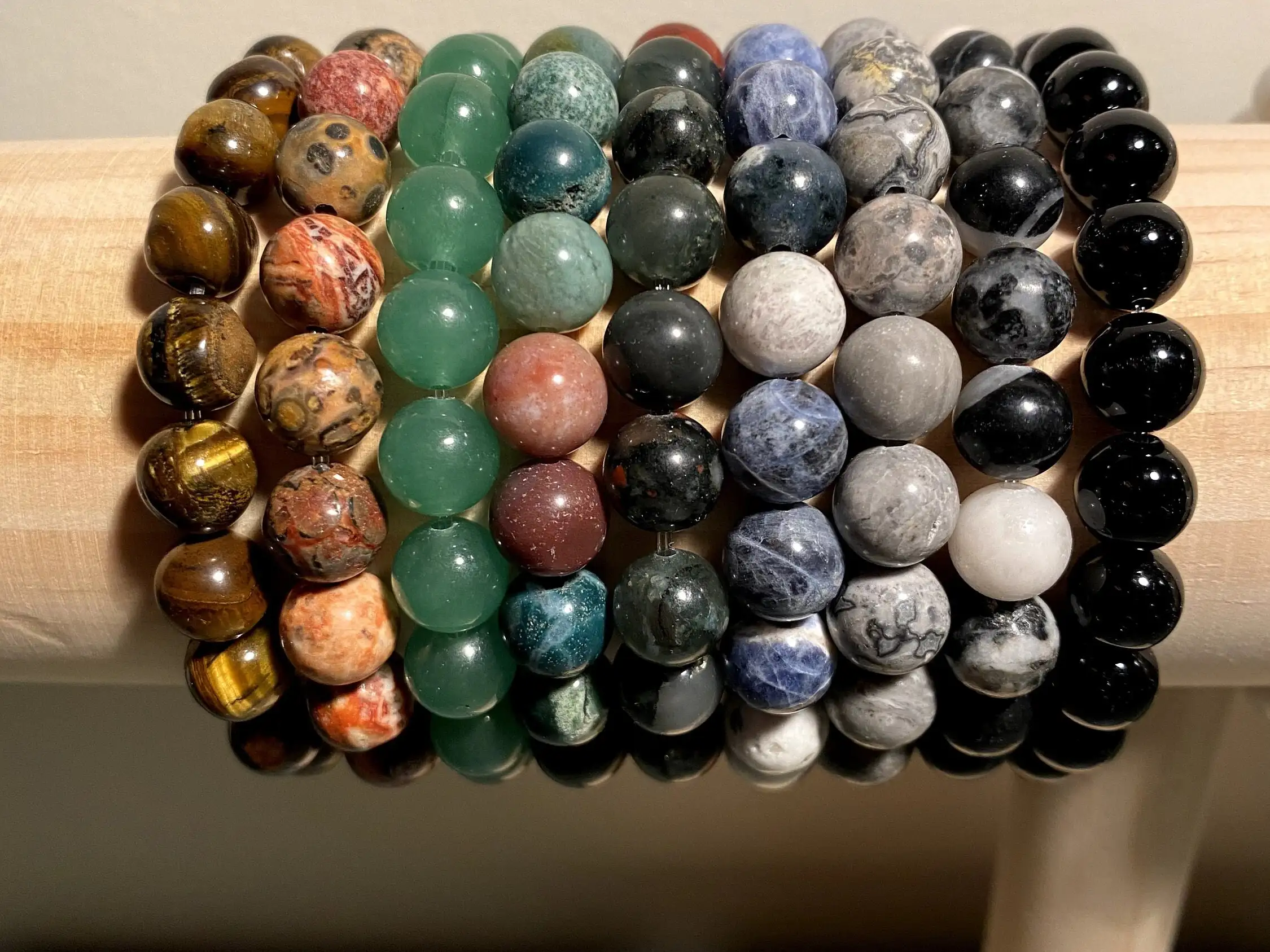 Pulsera de piedras preciosas Feng Shui para hombre y mujer, pulsera de cuentas de amatista Natural auténtica, con cristales curativos