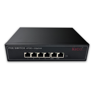 Compacto 4 POE + 2 Uplink 100Mbps Ethernet RJ45 Switch Enchufe estándar británico para conmutadores de red AP de videovigilancia grande - Product Image 2