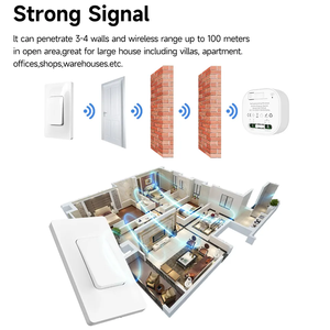 Juego de interruptor inteligente Tuya, controlador remoto inalámbrico WiFi, temporizador, sin batería, paneles de pared, interruptor de luz, funciona con interruptor de Sensor Alexa