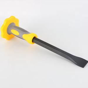 Electroplated High Carbon Steel Wood Working <strong>Chisel</strong> Stone Brick <strong>Masonry</strong> Cold <strong>Chisel</strong> with Plum Blossom Two-color Handle - Product Image 1
