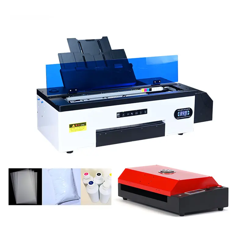 तेजी से वितरण L1800 माक्विना DTF DTG प्रिंटर टी-शर्ट हुडी जर्सी प्रिंटिंग मशीन A3 DTF प्रिंटर