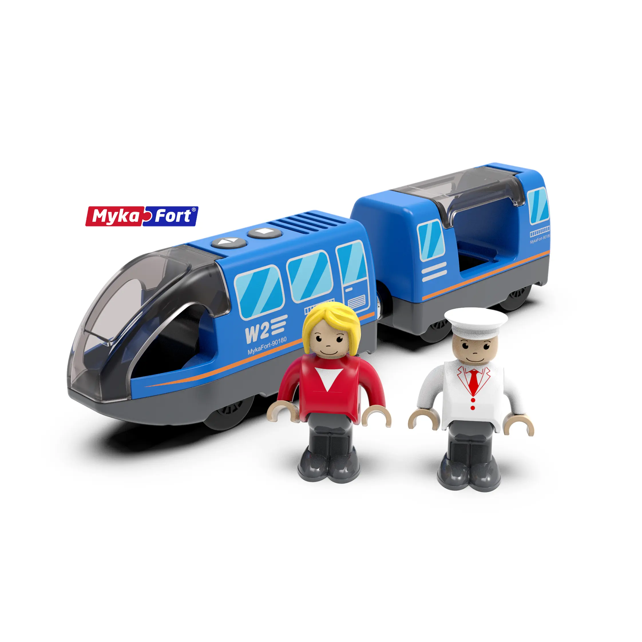 Mykafort Intercity Train Toy ABS Train Set Tracks Toy Railway