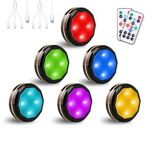 Toptan ucuz fiyat rgb uzaktan kumanda ile puck ışıkları usb şarj edilebilir led lamba mini kabine ve mutfak aydınlatma için puck ışık - Product Image 1