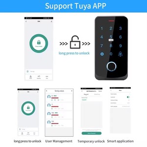 Водонепроницаемая клавиатура с управлением через приложение, Bluetooth, пульт дистанционного управления, RFID-карта, контроль доступа к отпечаткам пальцев, независимый дверной замок - Product Image 4
