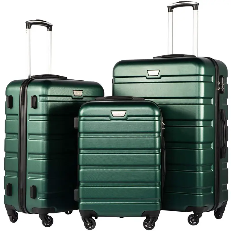 Hard Side Luxury Travel Retro Hard Cover Set di 3 borse da viaggio bagaglio Trolley Set valigia