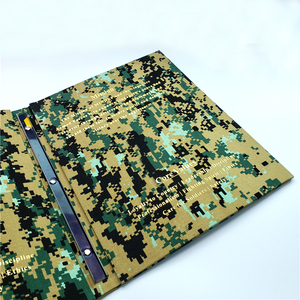 Tùy chỉnh A4 ngụy trang Danh mục đầu tư thư mục chất kết dính bền nylon Polyester PU da mở rộng tập tin Clip văn phòng nộp hồ sơ - Product Image 6