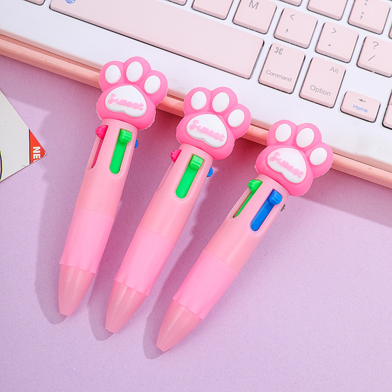 Stylo 4 couleurs patte d'ours