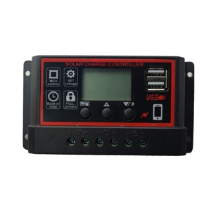 Controlador De Carga Solar <span class=keywords><strong>10A</strong></span> 20A 30A12v 24v Painel Solar Controlador De Energia Da Bateria com Porta Usb Lcd <span class=keywords><strong>Pwm</strong></span> Controlador De Carga Solar