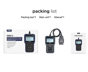 V322 Obd Ii Connectors OBD 2 SCANNER ELM327 Car Code Creader Support Full OBDII/EOBD ABS Plastic Engine Detector OBD - Product Image 2