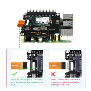 Raspberry Pi 5 PCIe zu M.2 HAT NVME Hochgeschwindigkeits-Erweiterungs karte mit 16P-Kabel GPIO-Header-Unterstützung Aktiver Kühler für RPI 5 Pi5 - Product Image 5
