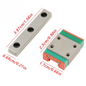 Guía lineal 40mm/55mm/70mm LWL7B Guía de riel lineal en miniatura 7mm de ancho + Herramientas de bloque deslizante Bloque LWL7B Bloque de guía de riel lineal - Product Image 4