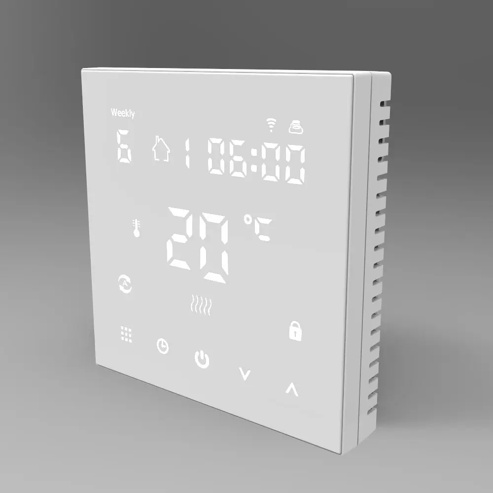 Tuyaスマートwifiコントロール7日間タッチスクリーンプログラム可能な床暖房サーモスタット最高のデジタル温度計